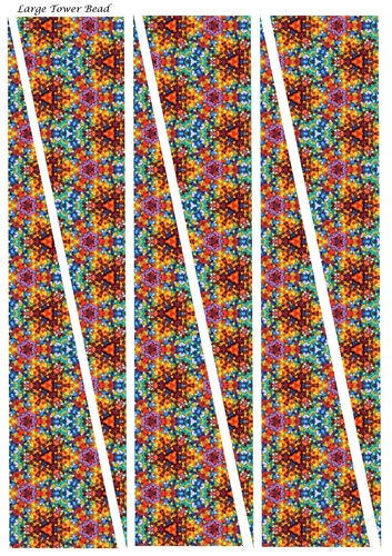 Large Tower Paper Beads Template Design #82
