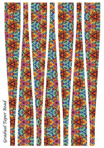 Large Gradual Taper Barrel Paper Beads Template Design #82