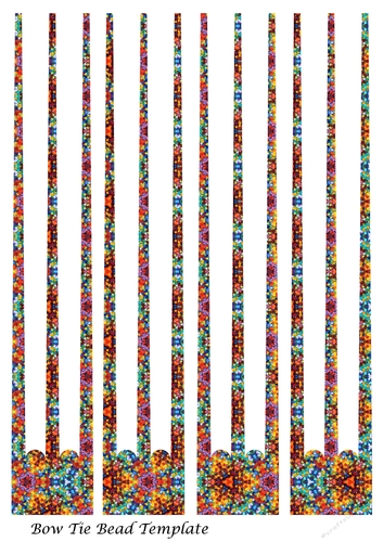 Bow Tie Three Prong Paper Beads Template Design #82