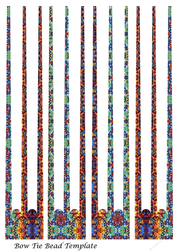 Bow Tie Three Prong Paper Beads Template Design #83