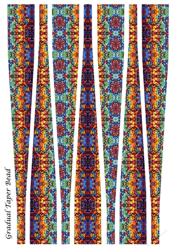 Large Gradual Taper Barrel Paper Beads Template Design #83