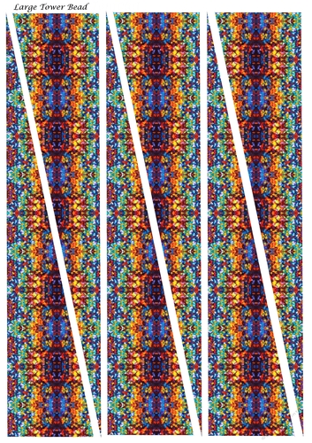 Large Tower Paper Beads Template Design #83