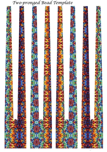 Double Barrel Paper Beads Template Design #83