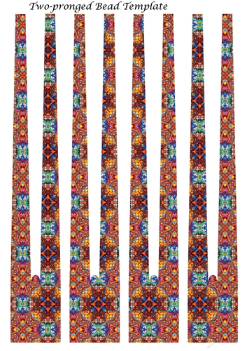 Double Barrel Paper Beads Template Design #84