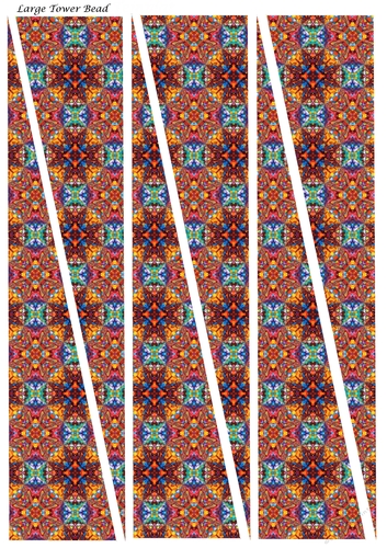 Large Tower Paper Beads Template Design #84