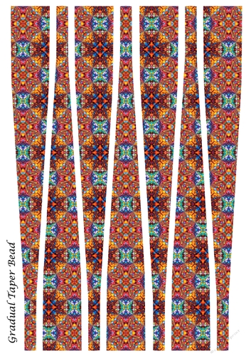 Large Gradual Taper Barrel Paper Beads Template Design #84