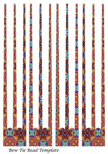 Bow Tie Three Prong Paper Beads Template Design #84