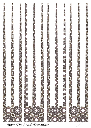 Bow Tie Three Prong Paper Beads Template Design #85