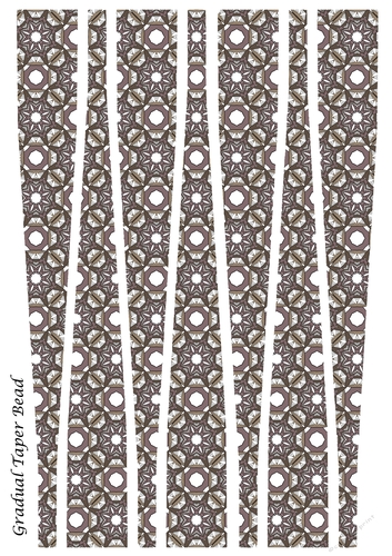 Large Gradual Taper Barrel Paper Beads Template Design #85