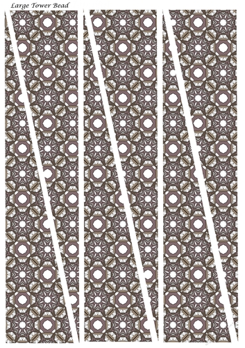 Large Tower Paper Beads Template Design #85