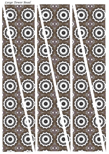 Large Tower Paper Beads Template Design #86
