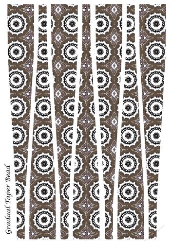 Large Gradual Taper Barrel Paper Beads Template Design #86