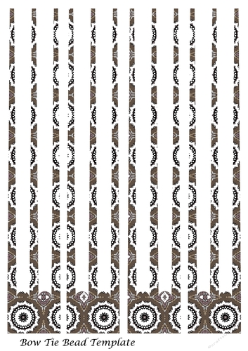 Bow Tie Three Prong Paper Beads Template Design #86