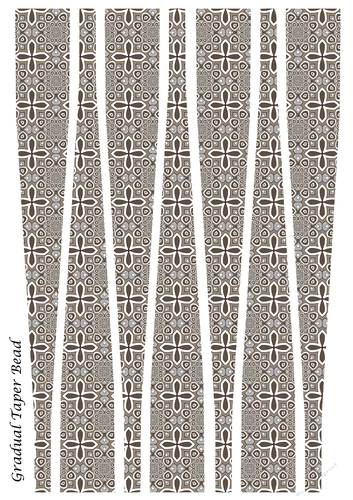 Large Gradual Taper Barrel Paper Beads Template Design #87