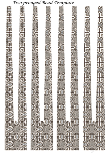 Double Barrel Paper Beads Template Design #87