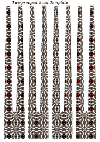 Double Barrel Paper Beads Template Design #88