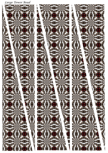 Large Tower Paper Beads Template Design #88