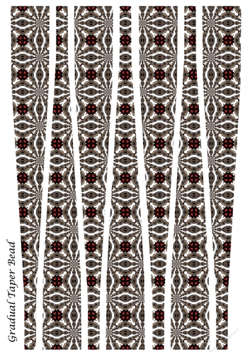Large Gradual Taper Barrel Paper Beads Template Design #88