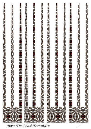 Bow Tie Three Prong Paper Beads Template Design #88