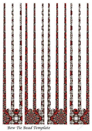 Bow Tie Three Prong Paper Beads Template Design #89