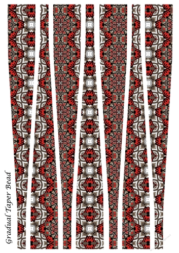 Large Gradual Taper Barrel Paper Beads Template Design #89