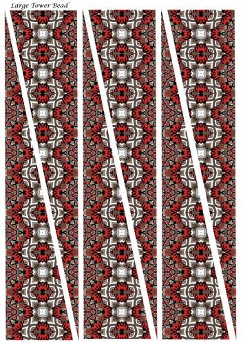 Large Tower Paper Beads Template Design #89