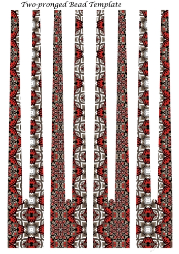 Double Barrel Paper Beads Template Design #89