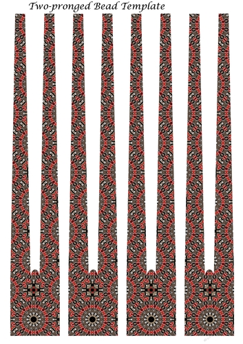 Double Barrel Paper Beads Template Design #90