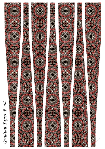 Large Gradual Taper Barrel Paper Beads Template Design #90