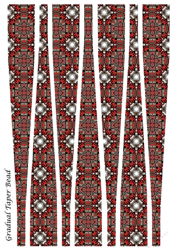 Large Gradual Taper Barrel Paper Beads Template Design #91
