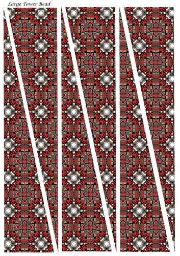 Large Tower Paper Beads Template Design #91