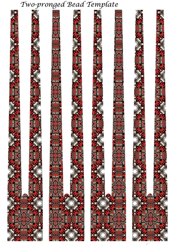 Double Barrel Paper Beads Template Design #91