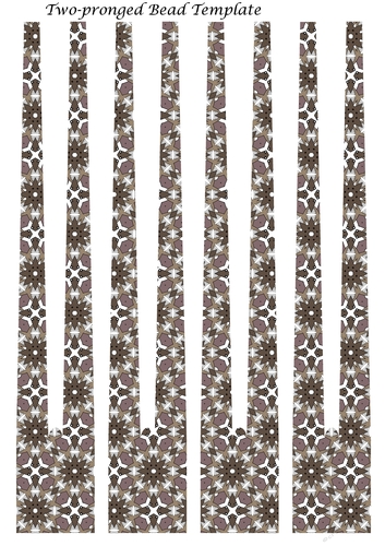 Double Barrel Paper Beads Template Design #92