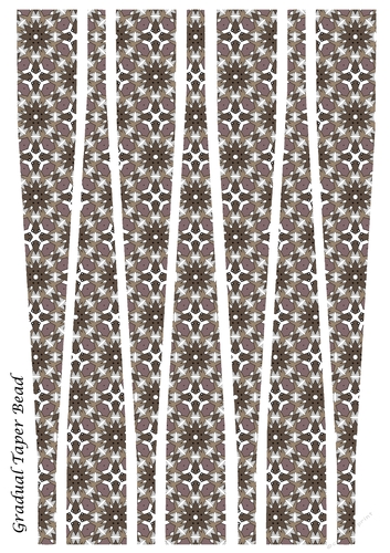 Large Gradual Taper Barrel Paper Beads Template Design #92