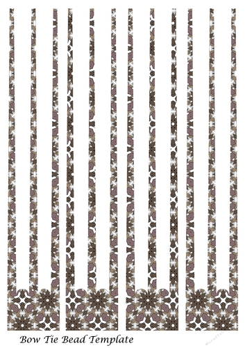 Bow Tie Three Prong Paper Beads Template Design #92