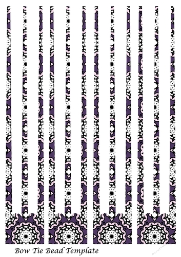 Bow Tie Three Prong Paper Beads Template Design #93