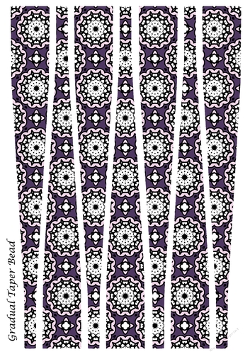 Large Gradual Taper Barrel Paper Beads Template Design #93