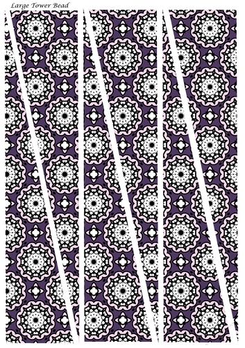 Large Tower Paper Beads Template Design #93