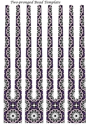 Double Barrel Paper Beads Template Design #93
