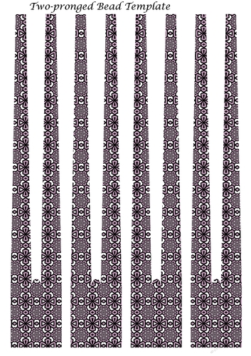 Double Barrel Paper Beads Template Design #94