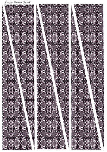Large Tower Paper Beads Template Design #94