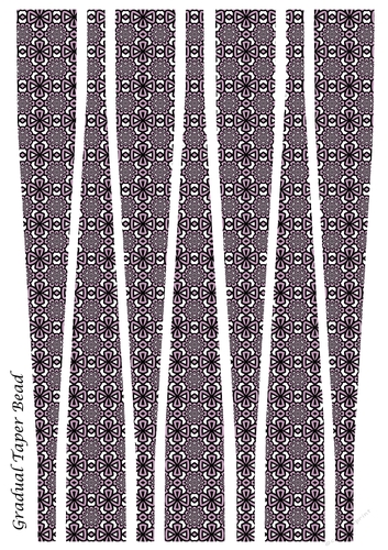 Large Gradual Taper Barrel Paper Beads Template Design #94