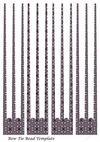 Bow Tie Three Prong Paper Beads Template Design #94