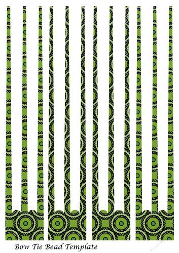 Bow Tie Three Prong Paper Beads Template Design #95