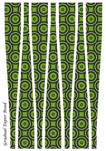 Large Gradual Taper Barrel Paper Beads Template Design #95