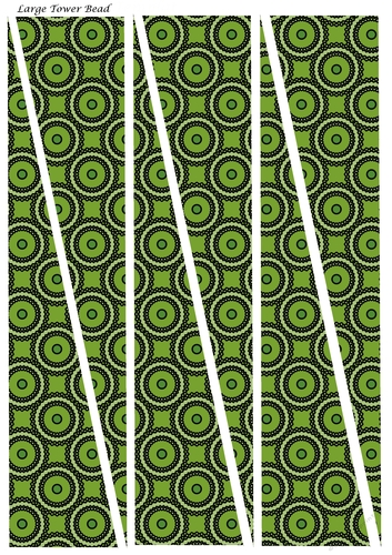 Large Tower Paper Beads Template Design #95
