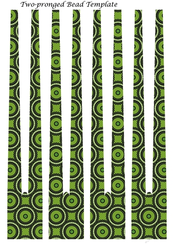 Double Barrel Paper Beads Template Design #95