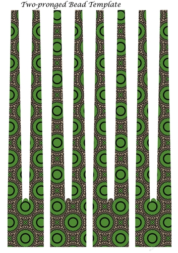 Double Barrel Paper Beads Template Design #96