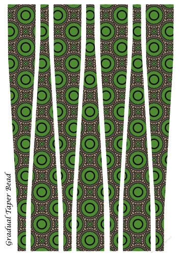 Large Gradual Taper Barrel Paper Beads Template Design #96