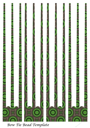 Bow Tie Three Prong Paper Beads Template Design #96